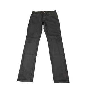Serenede Mens 34 Fitted Denim Jeans Black Slim Stretch Streetwear